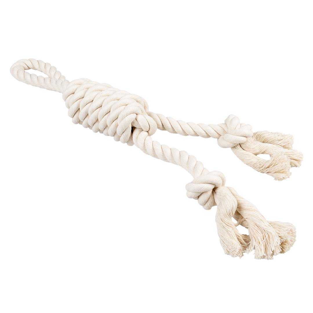 ECO Cotton tuggertouw met 1 lus Wit - Product shot