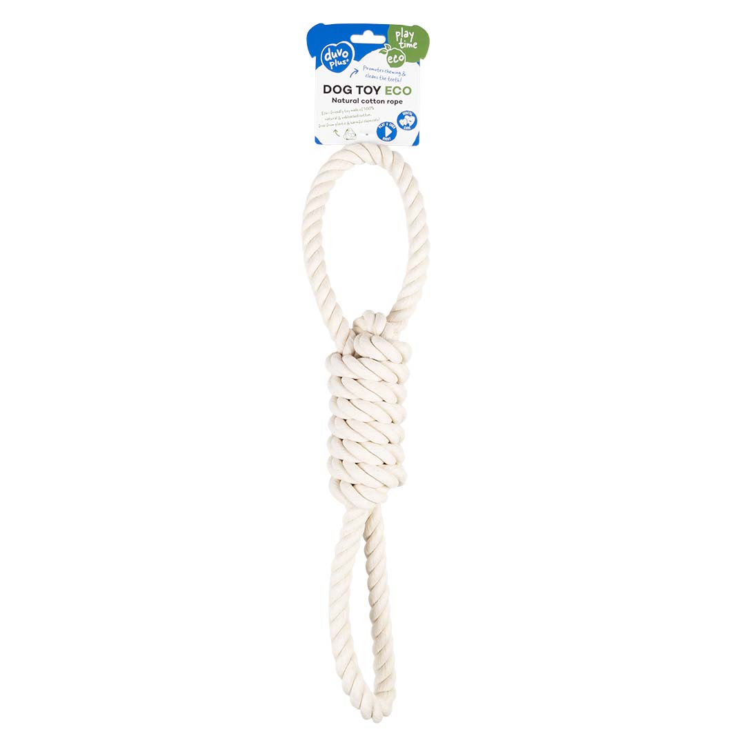 ECO Cotton tuggertouw met 2 lussen Wit - Verpakkingsbeeld