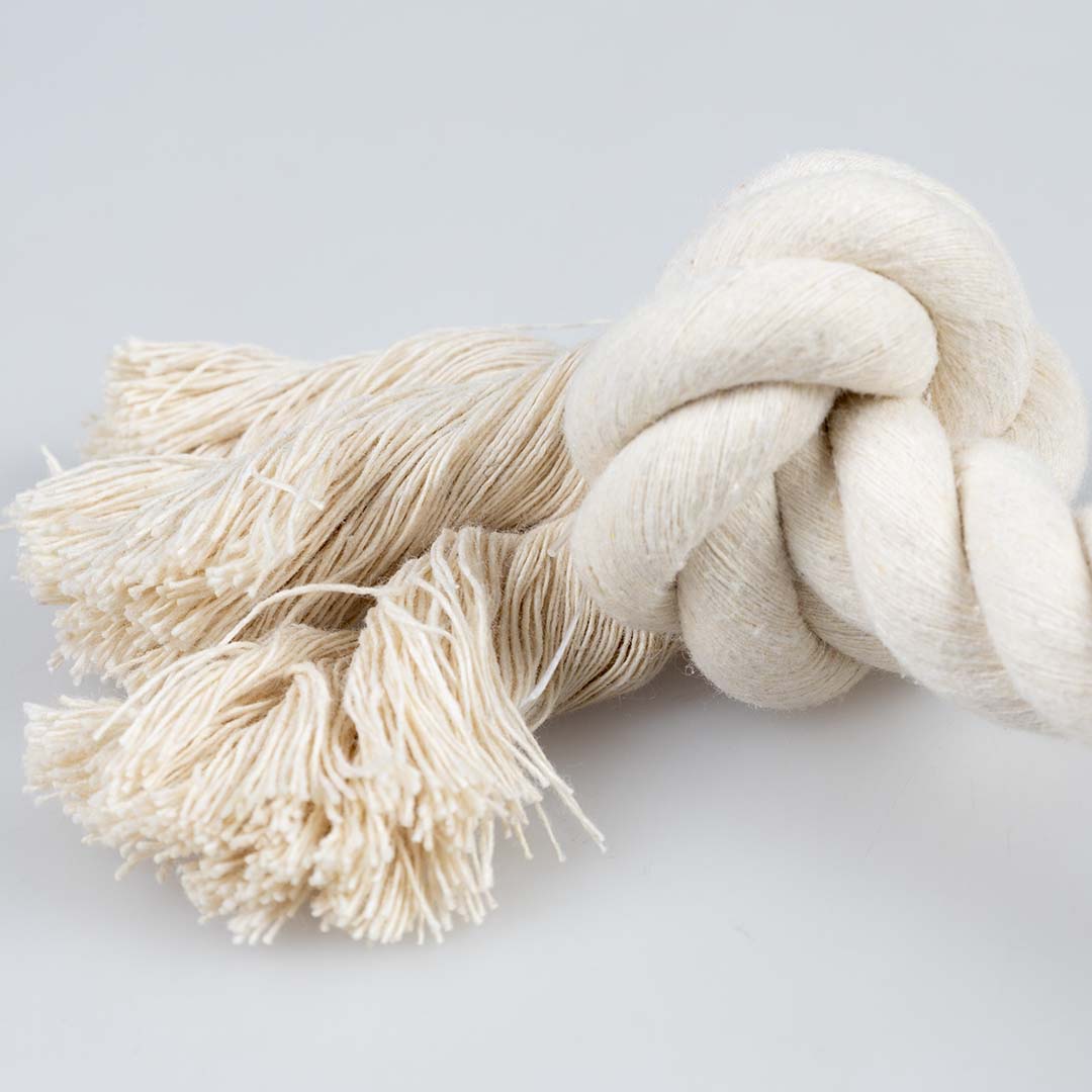 ECO Cotton touw met 2 knopen Wit - Detail 1