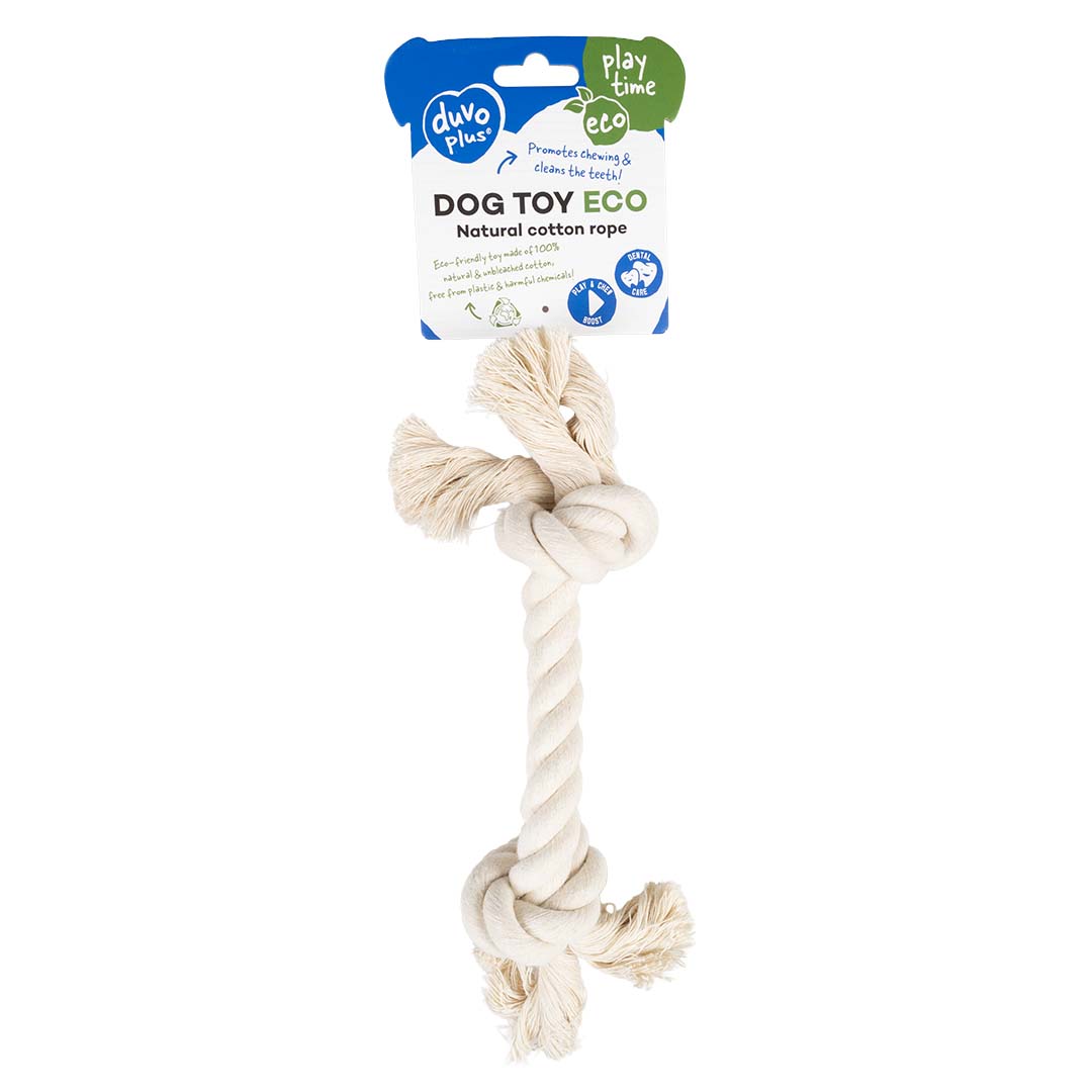 ECO Cotton touw met 2 knopen Wit - Verpakkingsbeeld