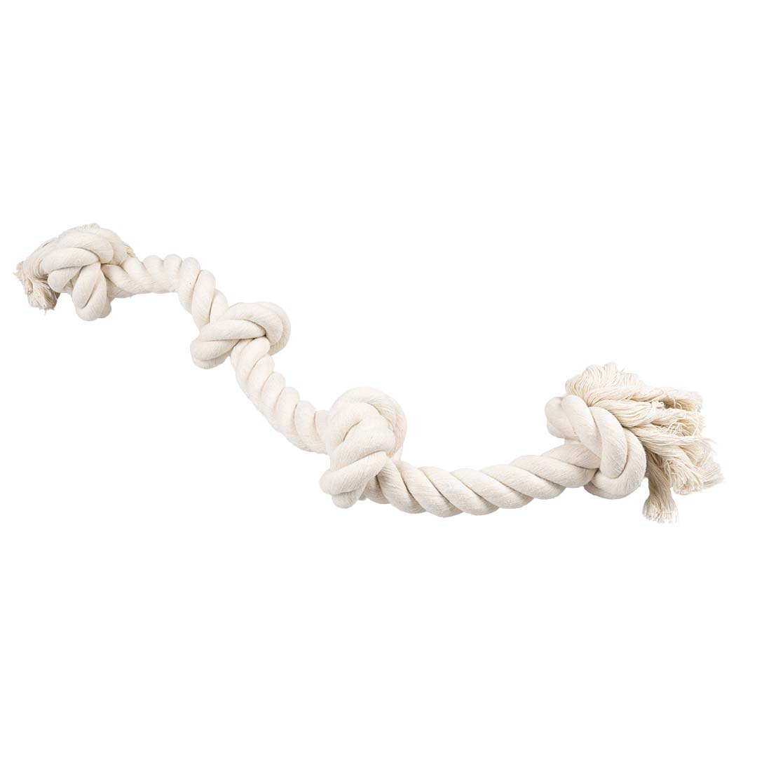 Corde écologique en coton avec 4 nœuds Blanc - Product shot