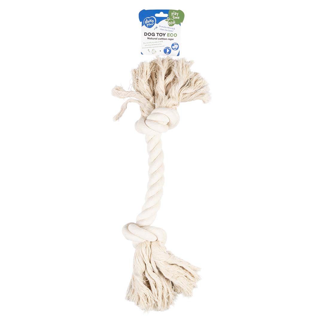 ECO Cotton touw met 2 knopen Wit - Verpakkingsbeeld