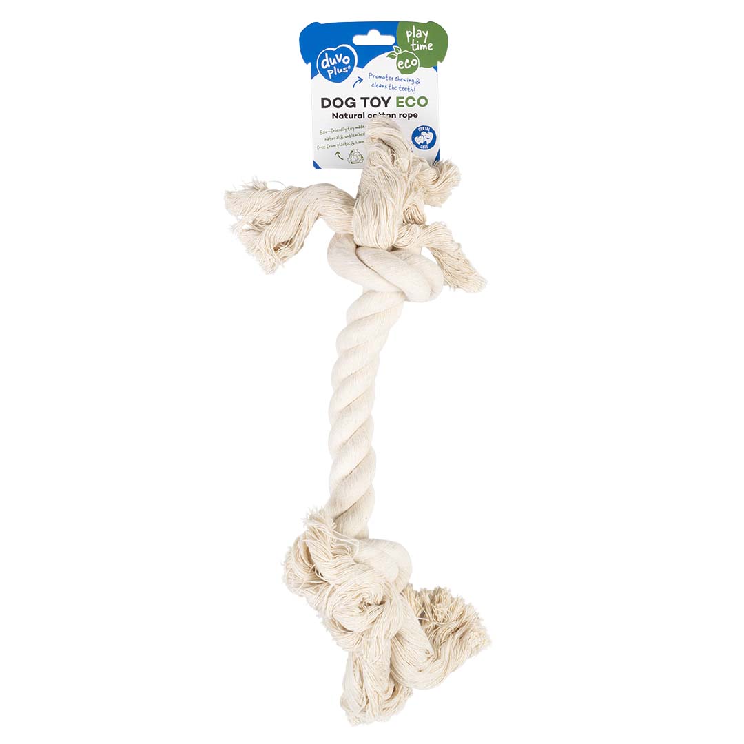 ECO Cotton touw met 2 knopen Wit - Verpakkingsbeeld