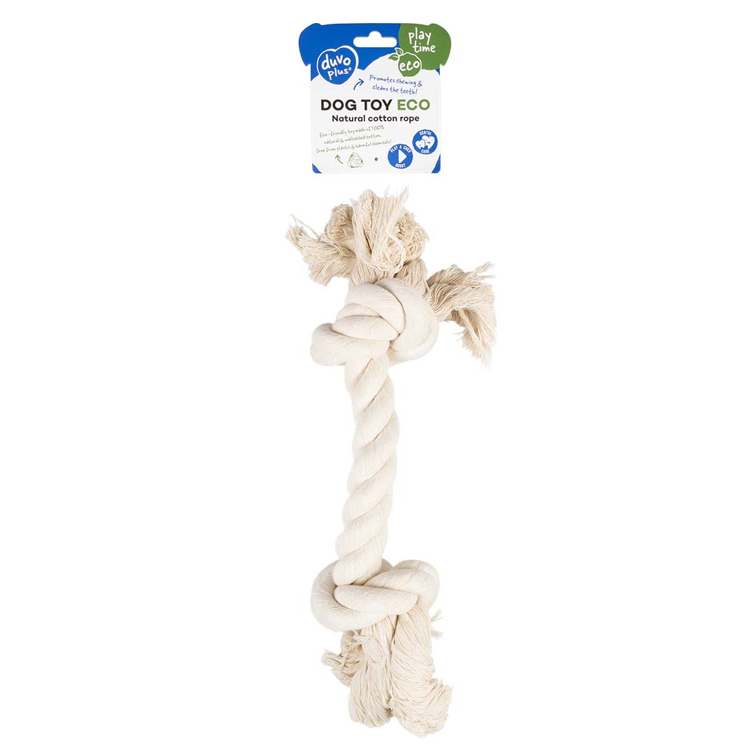 ECO Cotton touw met 2 knopen Wit - Verpakkingsbeeld