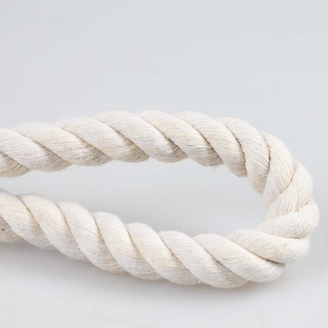 ECO Cotton tuggertouw met 2 lussen Wit - Detail 2