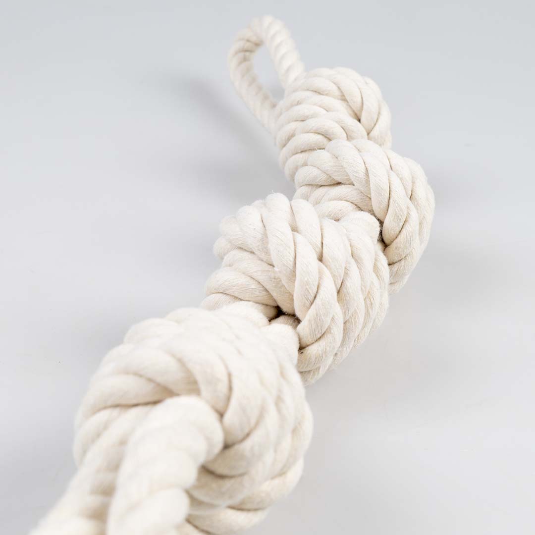 ECO Cotton dubbeltouw met 4 knopen Wit - Detail 1