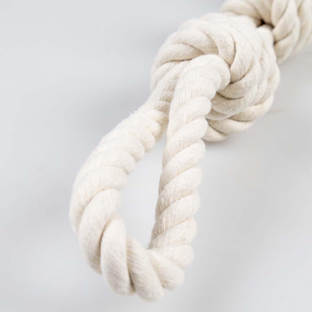 ECO Cotton dubbeltouw met 4 knopen Wit - Detail 2
