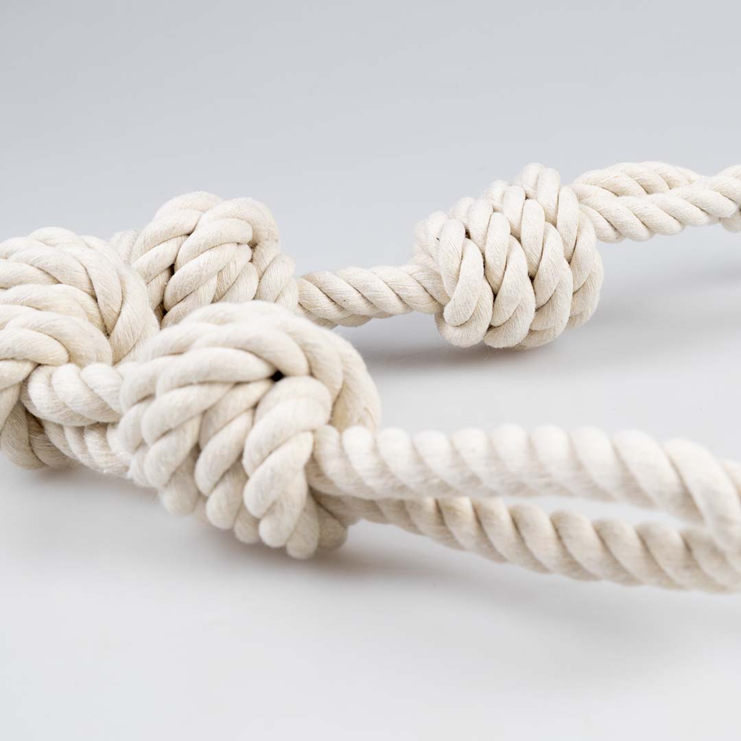 ECO Cotton dubbeltouw met 4 knopen Wit - Detail 3