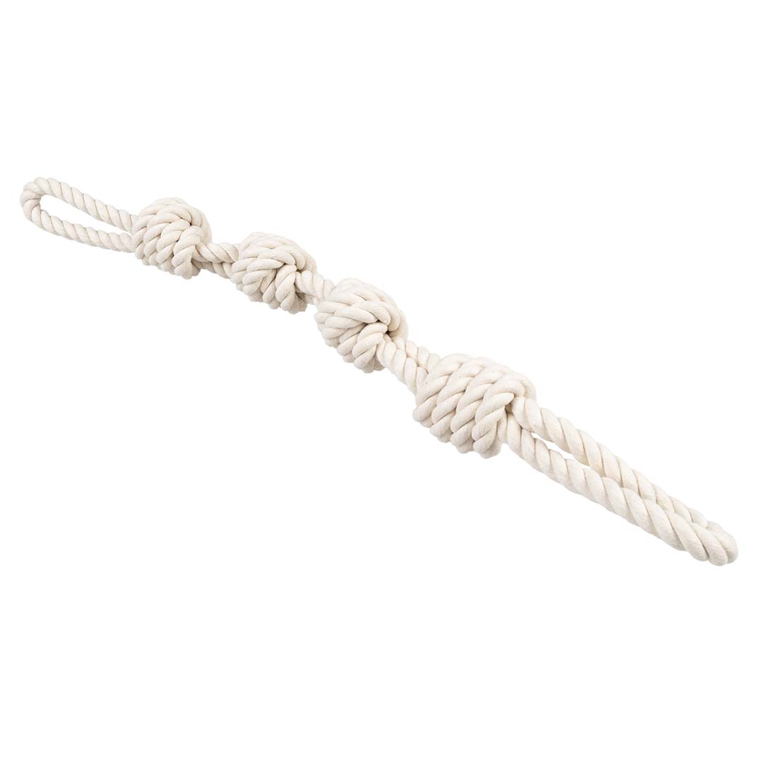 ECO Cotton dubbeltouw met 4 knopen Wit - Product shot
