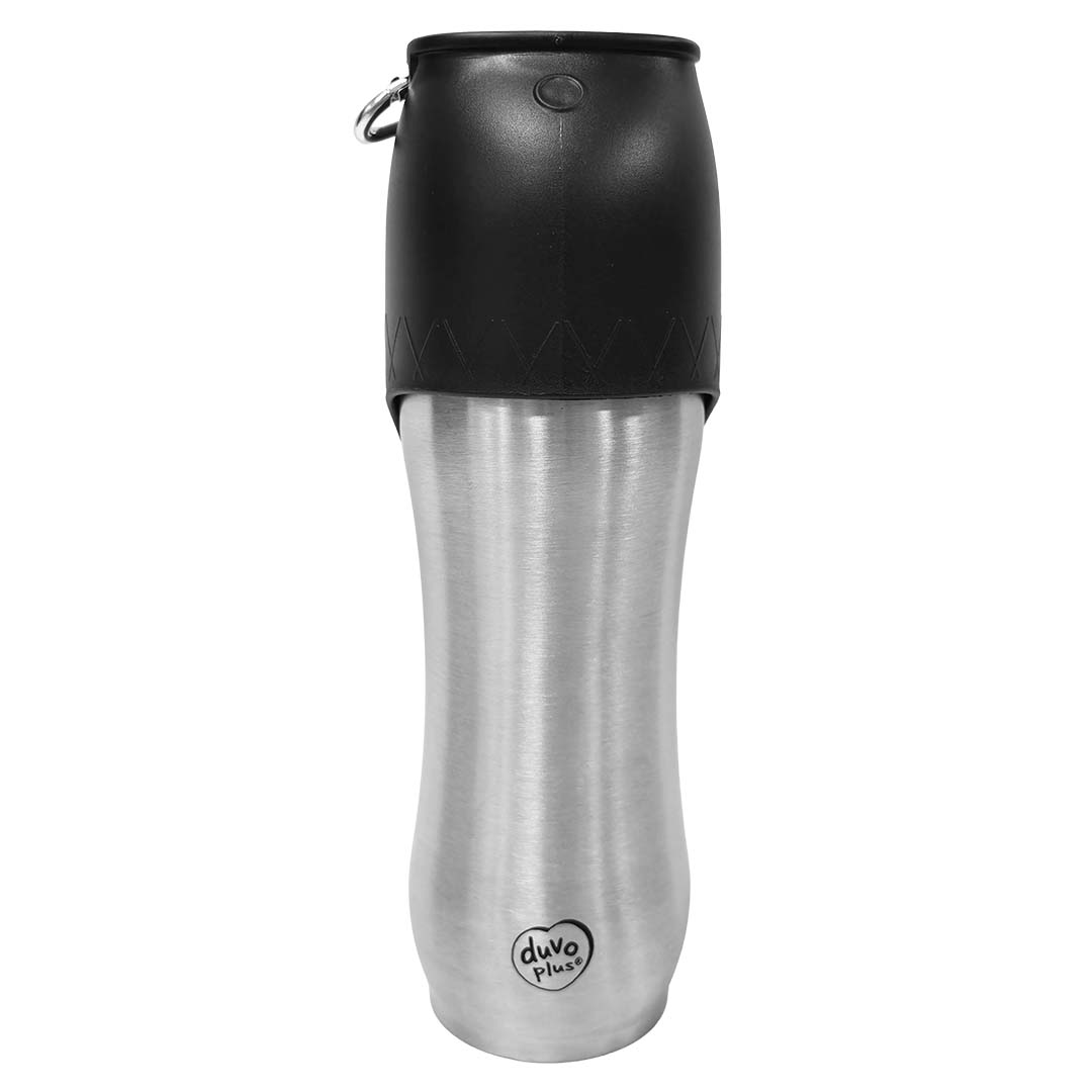 Drinkfles RVS inox Zilver/zwart - Detail 1