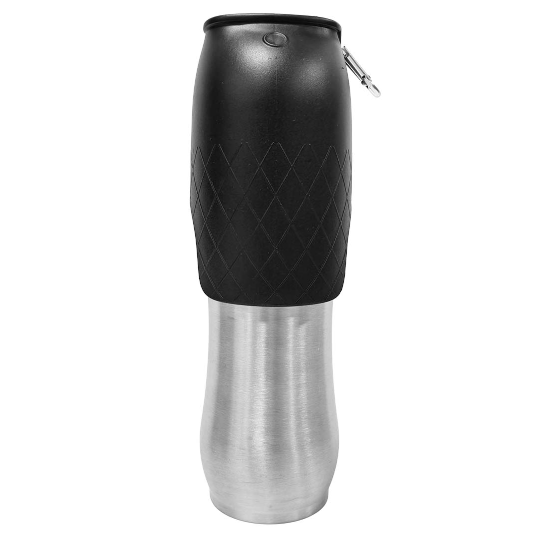 Drinkfles RVS inox Zilver/zwart - Detail 3