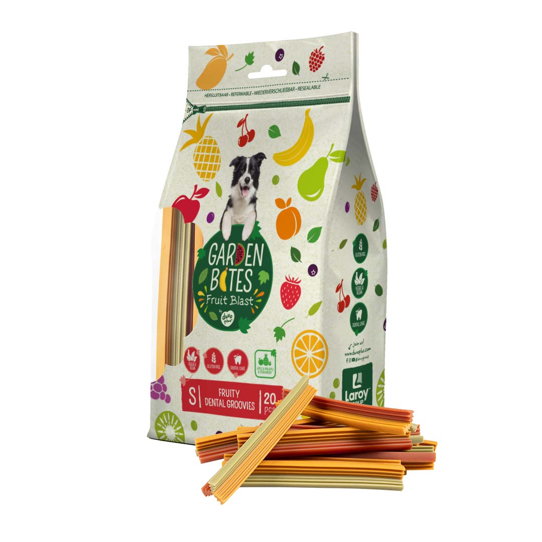 Garden Bites Fruity dental groovies - <Product shot>
