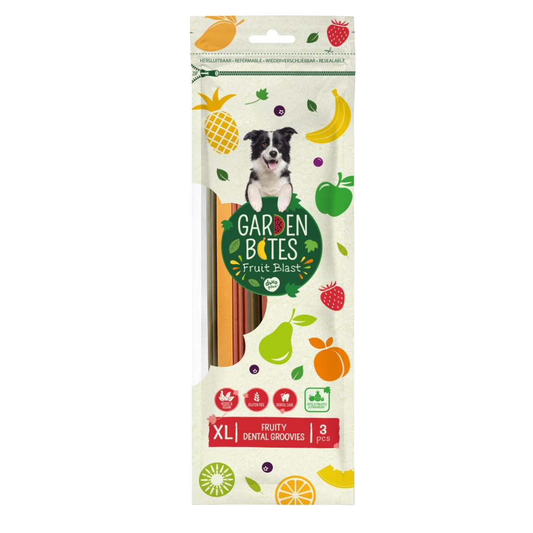 Garden Bites Fruity dental groovies - Verpakkingsbeeld