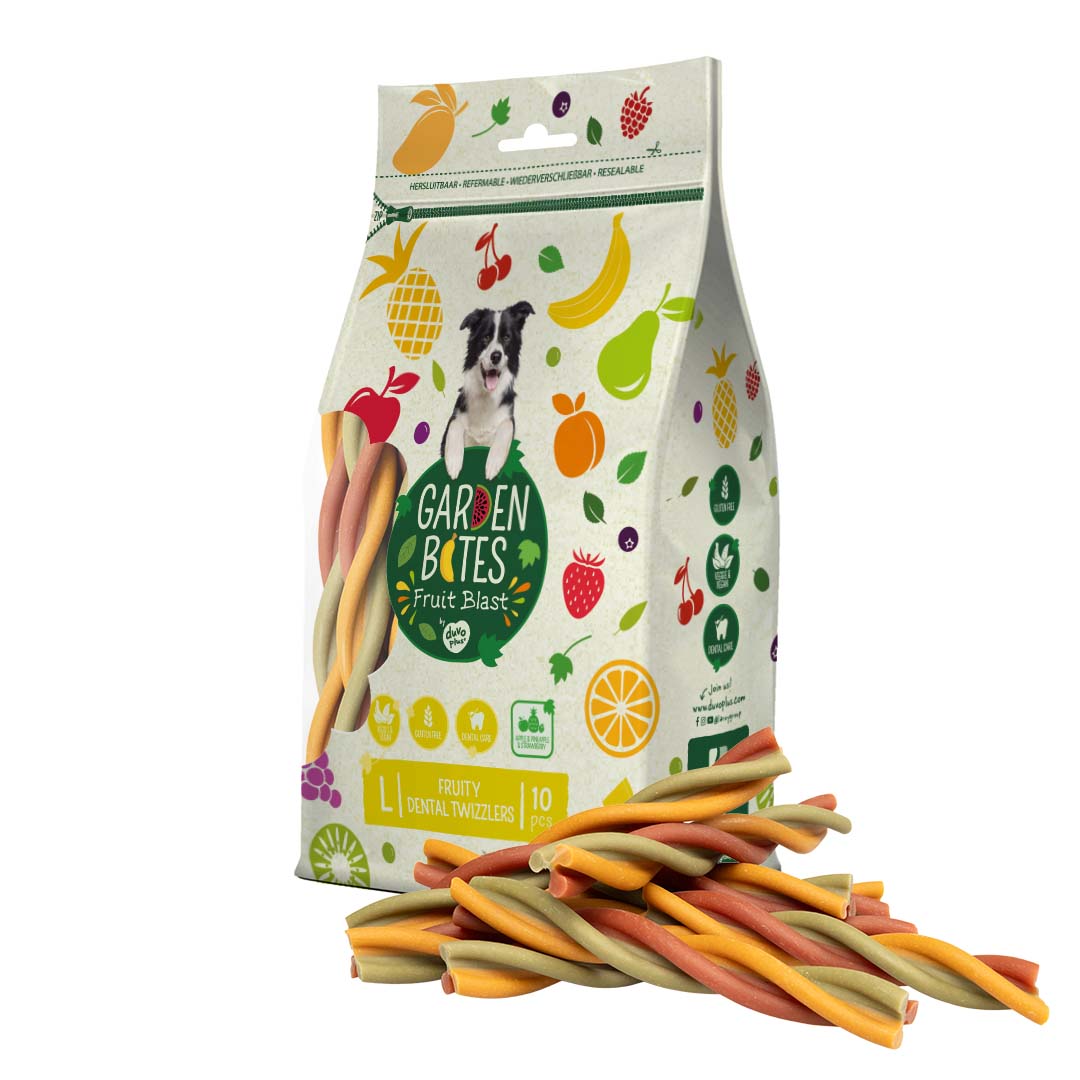 Garden Bites Fruity dental twizzlers - <Product shot>