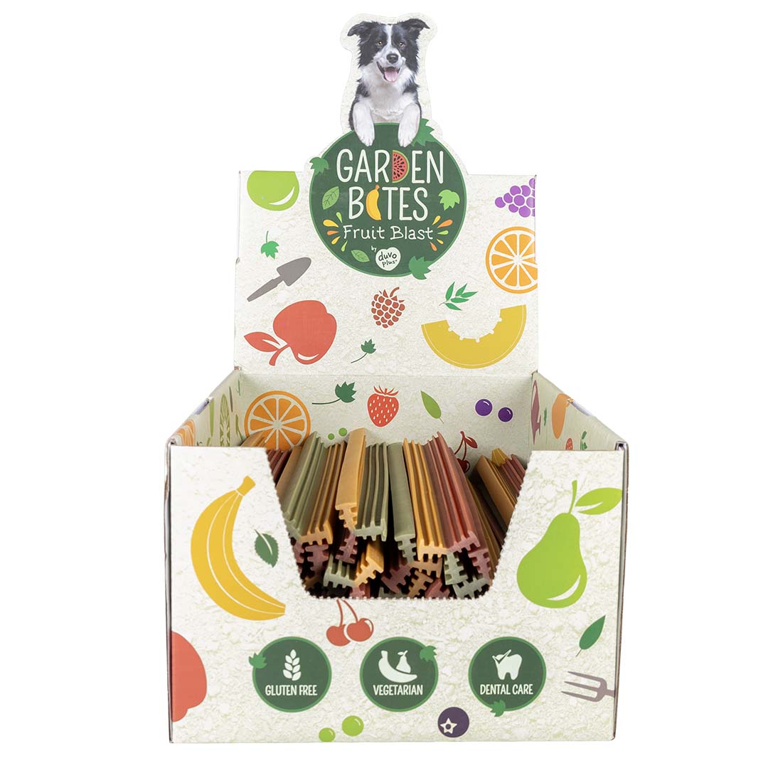Garden Bites Fruity dental groovies - Facing