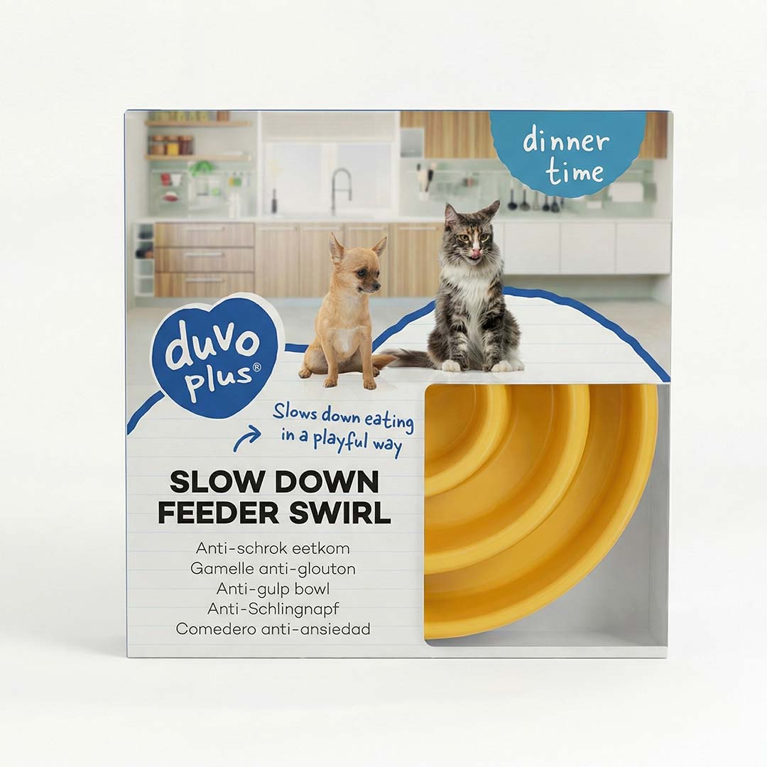 Slow down feeder swirl Yellow - Facing