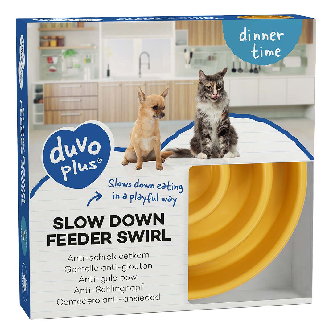 Slow down feeder swirl Yellow - Verpakkingsbeeld