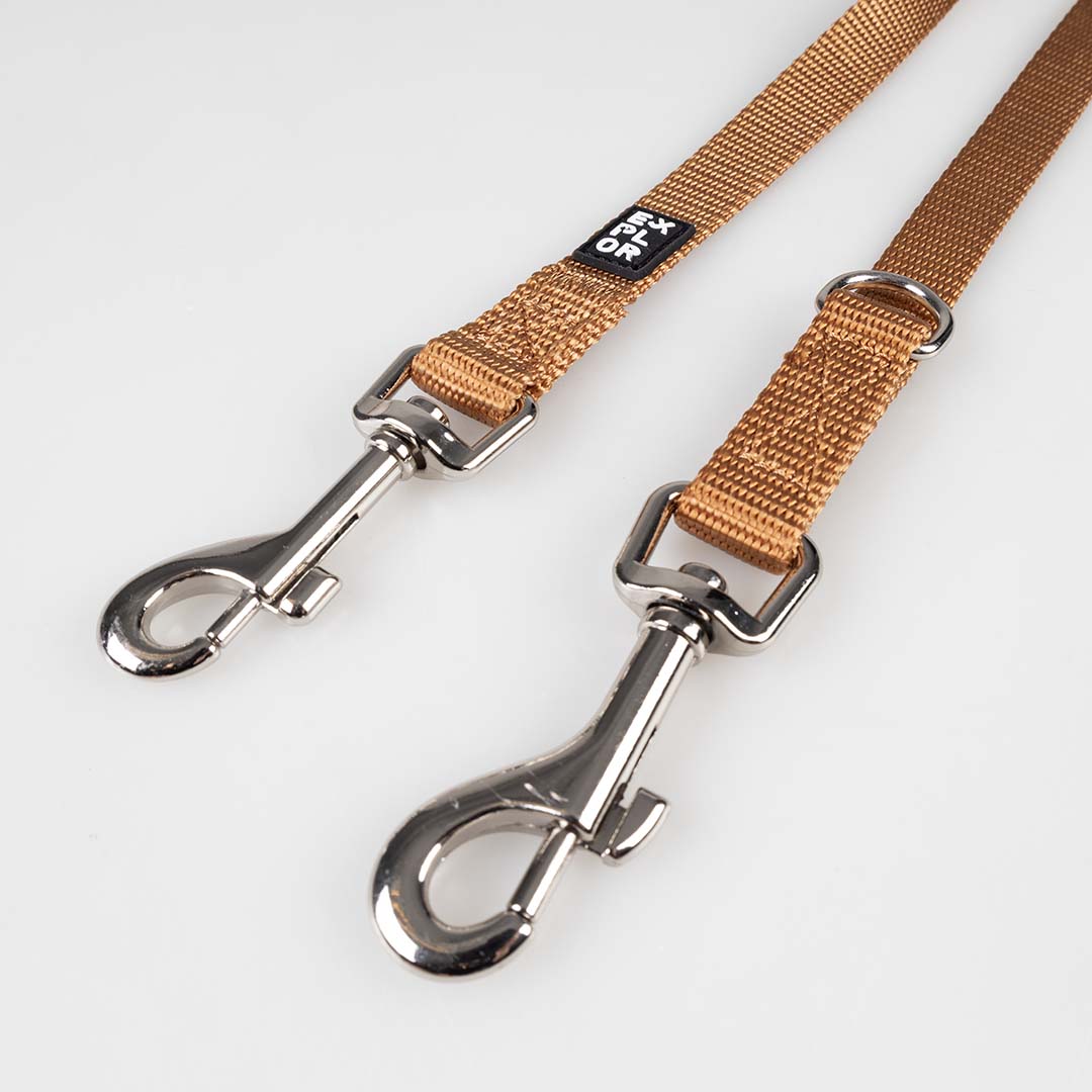 Laisse Duo Fashion Brun - Detail 3