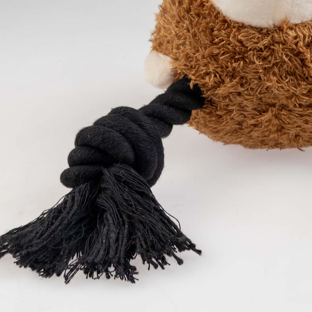Pluche Wildlife aap met touw Bruin - Detail 1