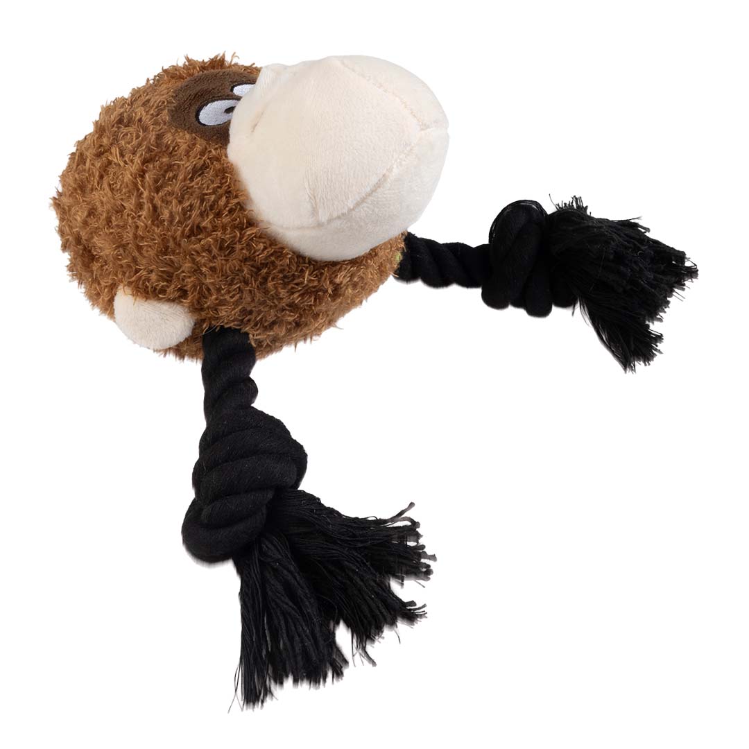 Pluche Wildlife aap met touw Bruin - Detail 3