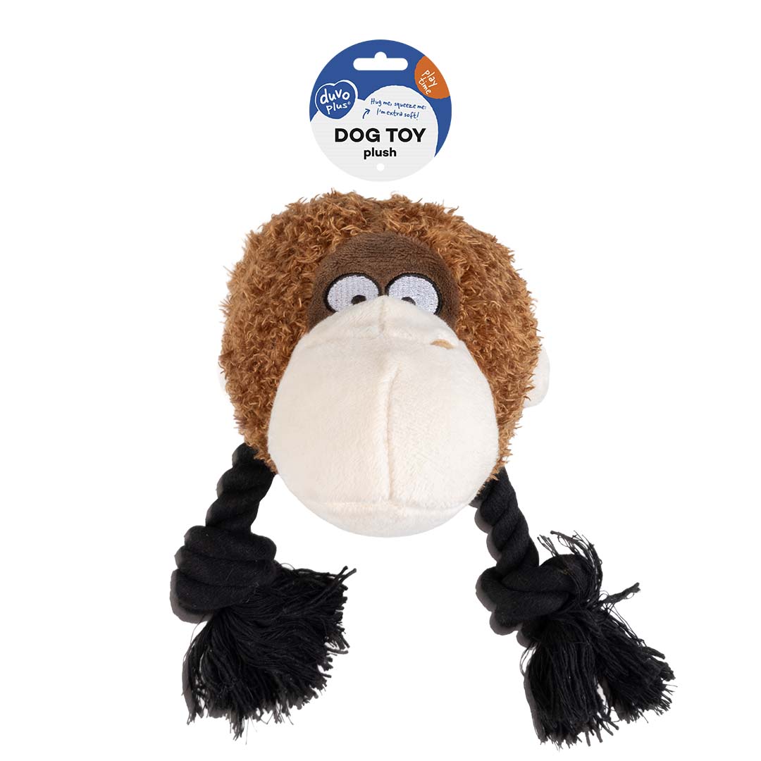 Pluche Wildlife aap met touw Bruin - Verpakkingsbeeld