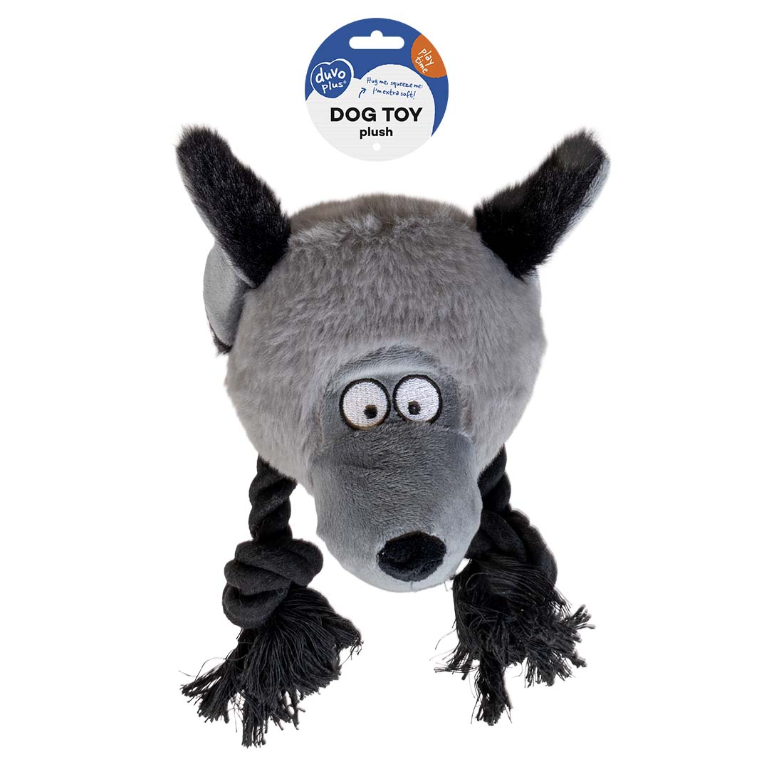 Plüsch Wildlife Kojote mit Seil Grau - Verpakkingsbeeld