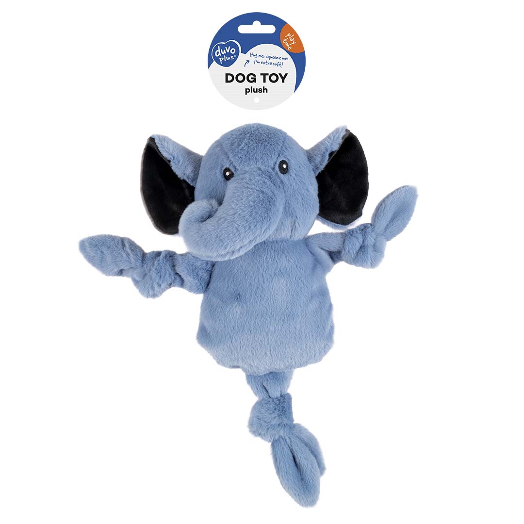 Plush Pawbies elephant crackle Blue - Verpakkingsbeeld