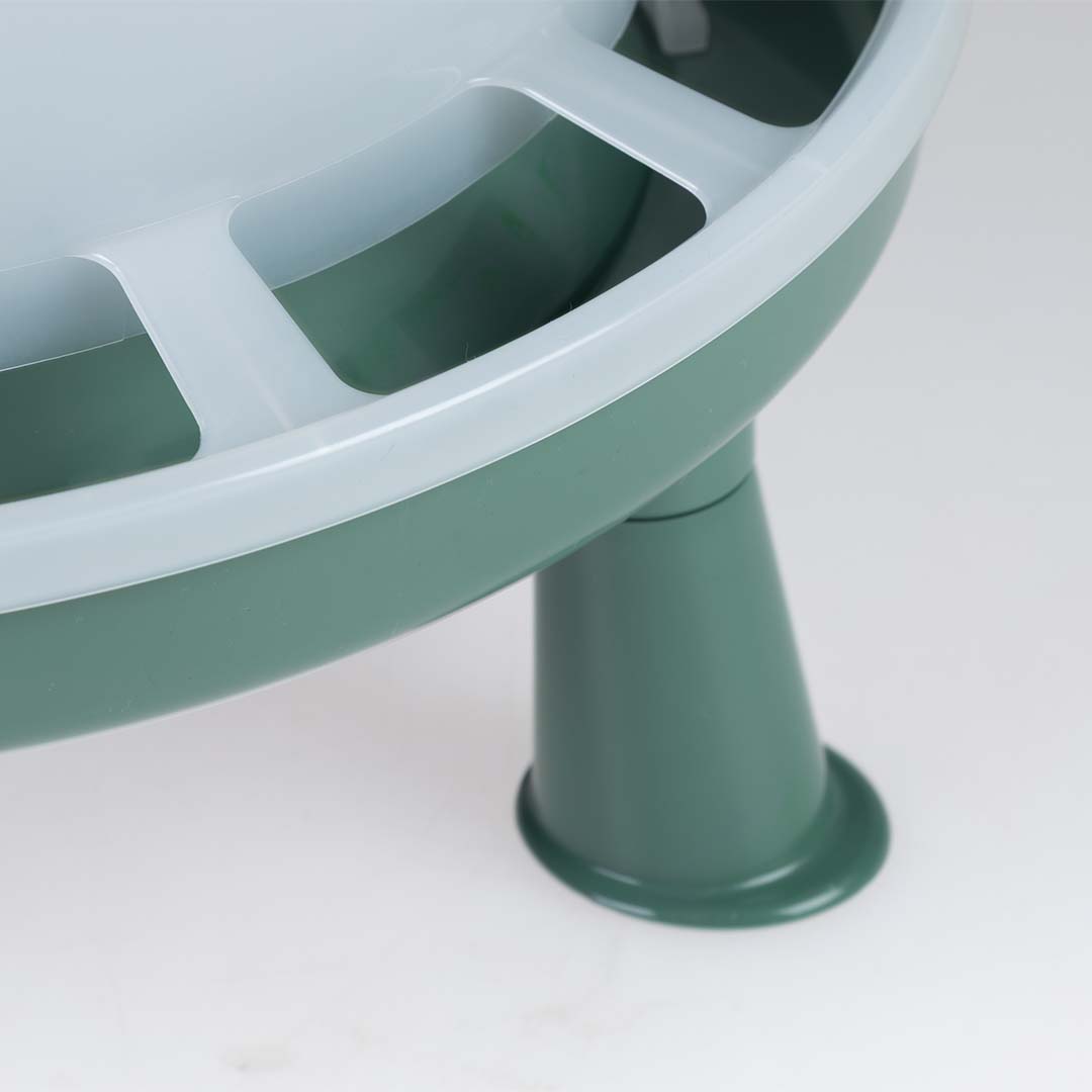 Voederbak met pootjes ECO Transparant/groen - Detail 1