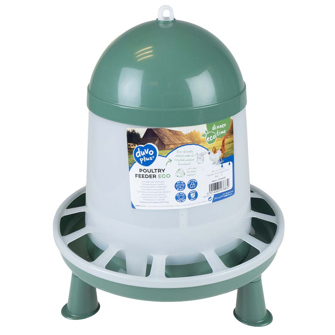 Voederbak met pootjes ECO Transparant/groen - <Product shot>