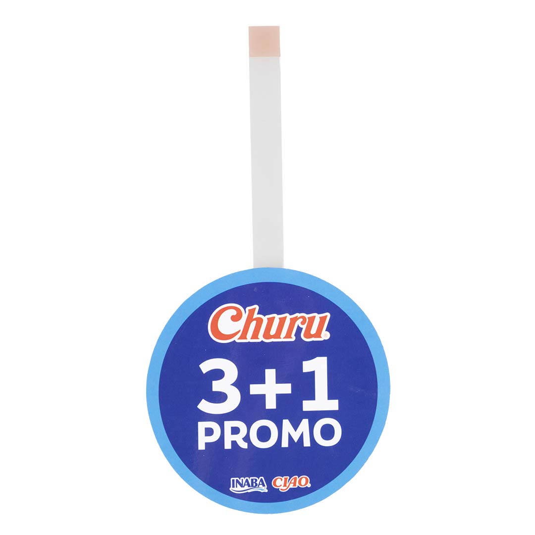 INABA CIAO Promo Wobbler 3+1 Blau - Facing