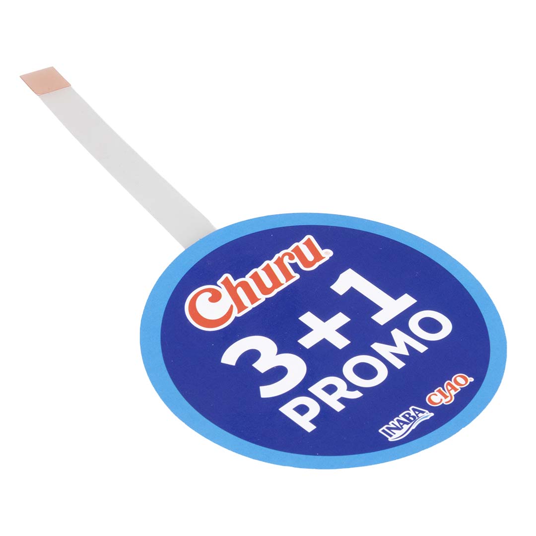 INABA CIAO Promo Wobbler 3+1 Blau - Product shot