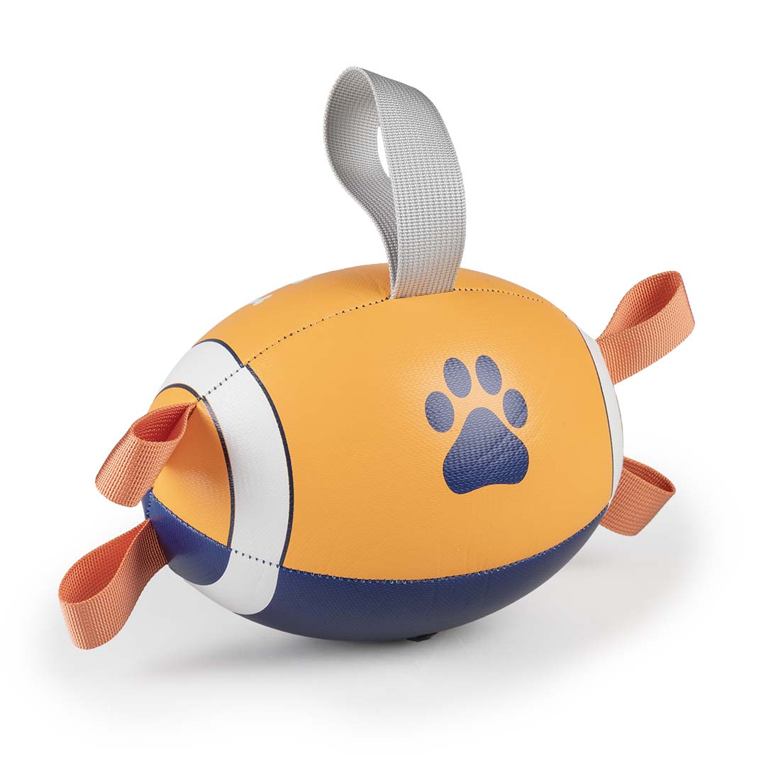Rugbyball mit Pumpe Orange/blau - Product shot