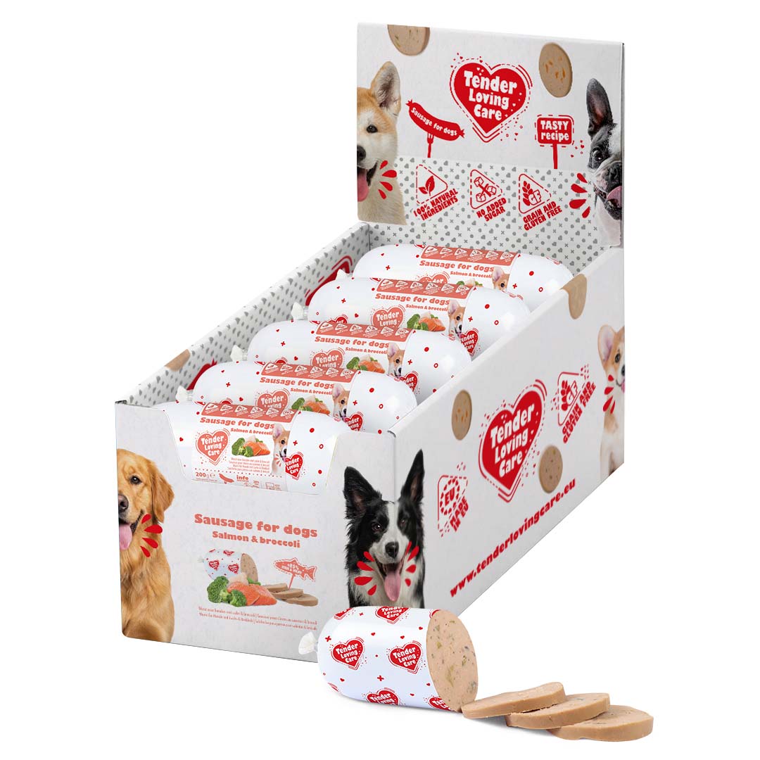 Worst voor honden met zalm & broccoli - <Product shot>
