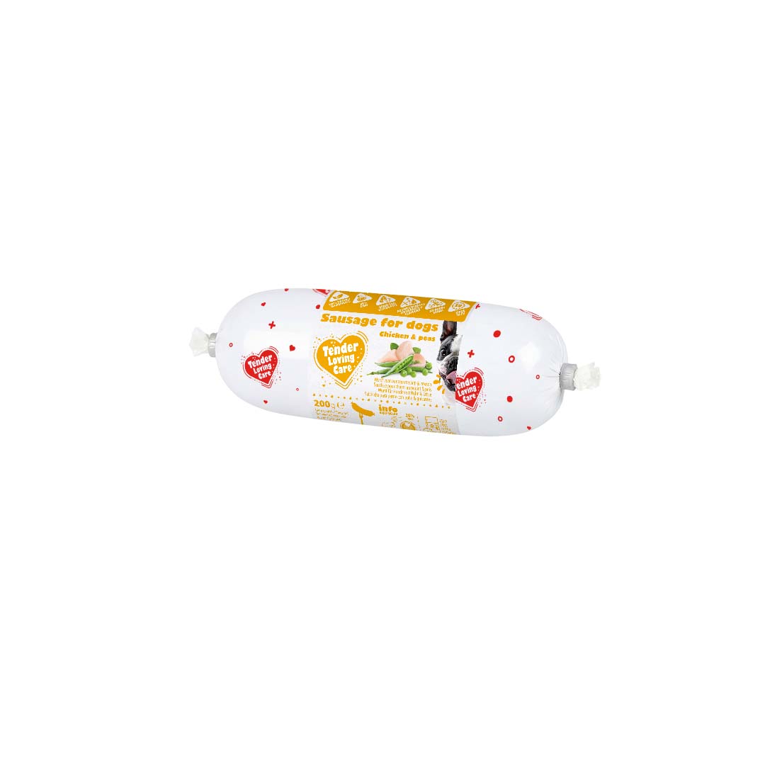 Wurst für Hunde mit Huhn & Erbse - Verpakkingsbeeld