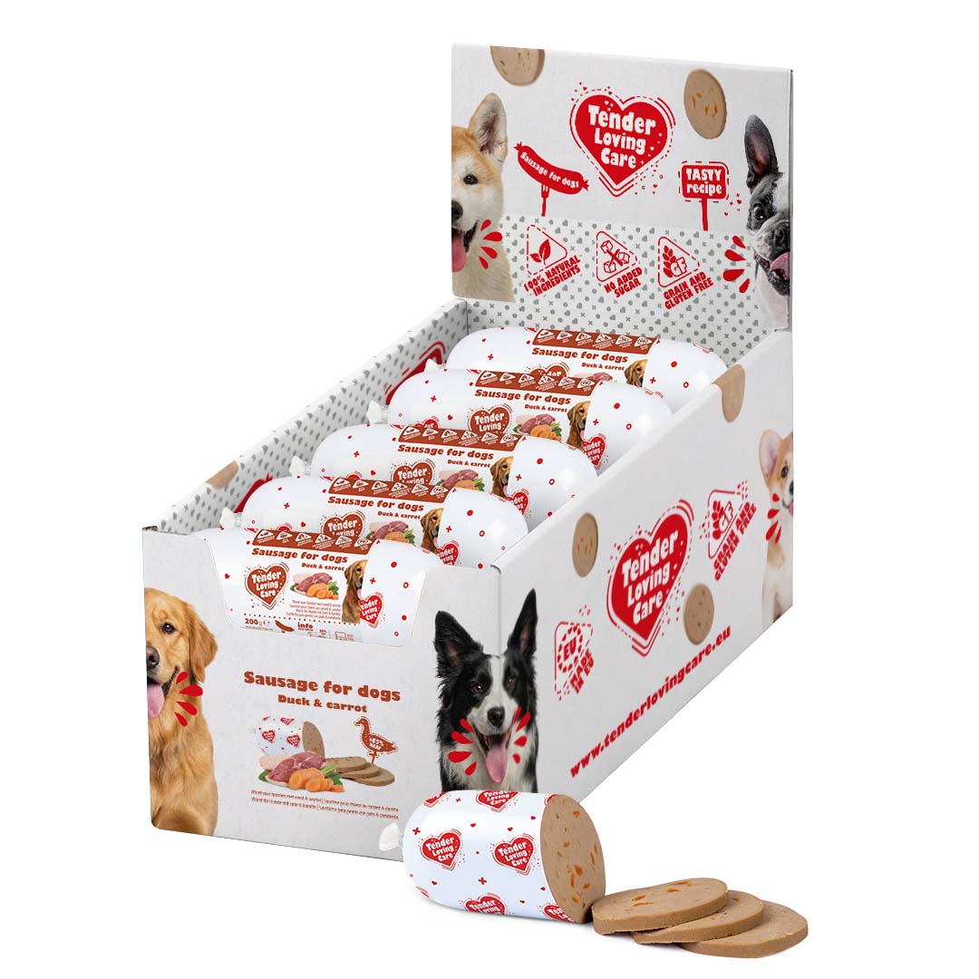 Worst voor honden met eend & wortel - <Product shot>