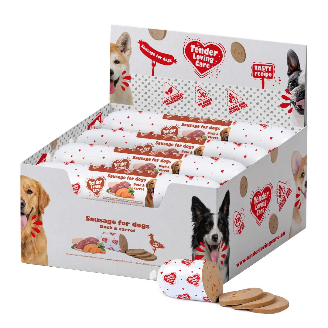 Worst voor honden met eend & wortel - <Product shot>