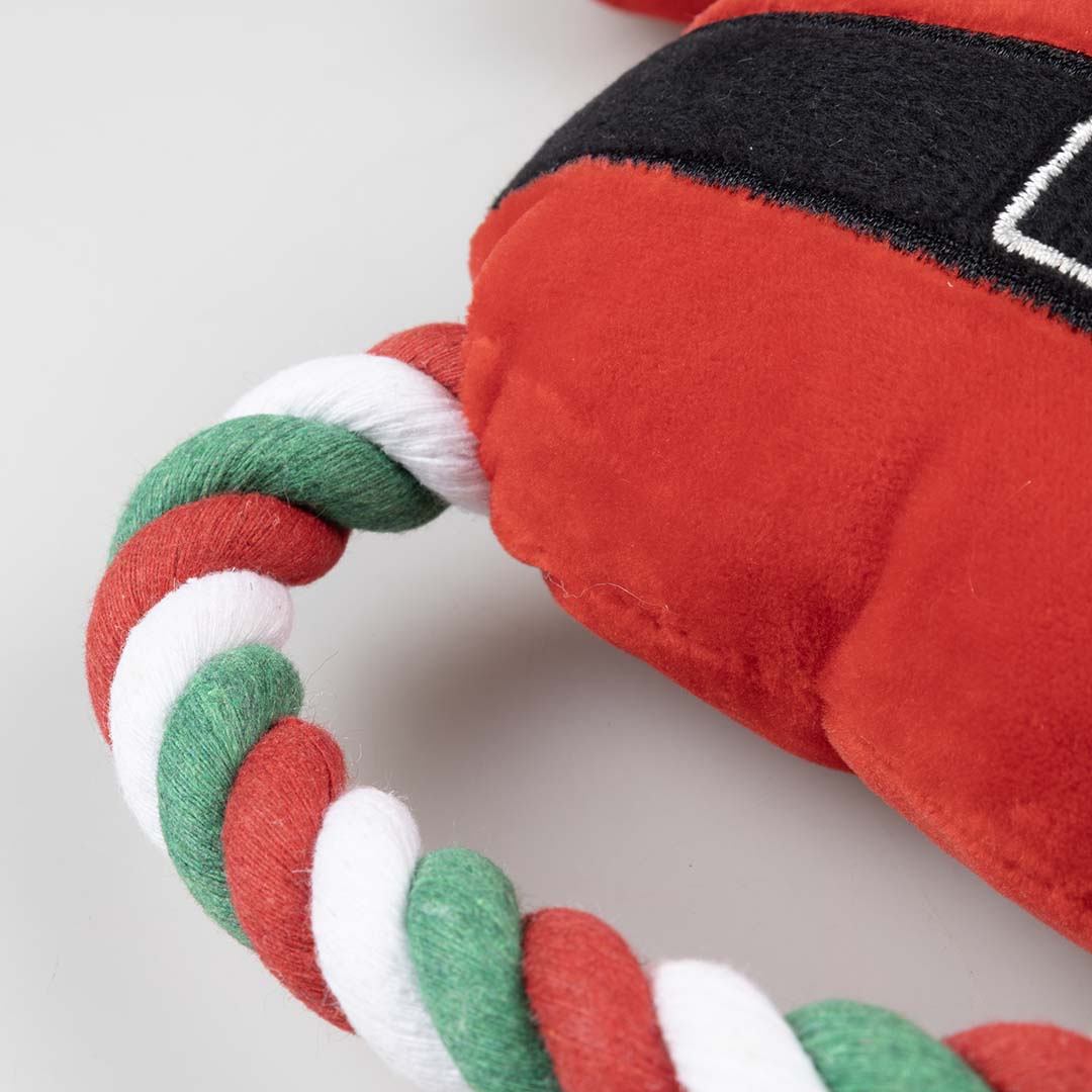 Xmas pluche kerstman met lus Rood - Detail 2
