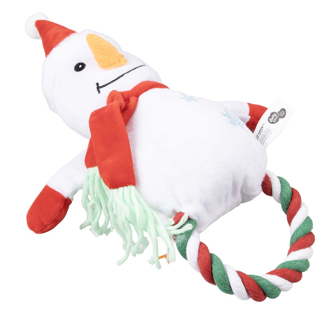 Xmas pluche sneeuwman met lus Wit - Product shot