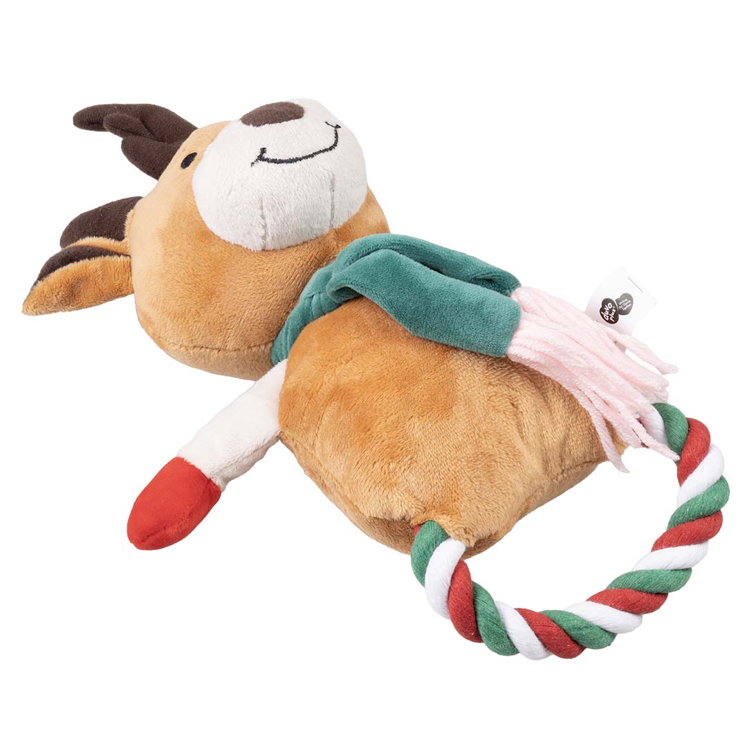 Xmas pluche rendier met lus Bruin - Product shot