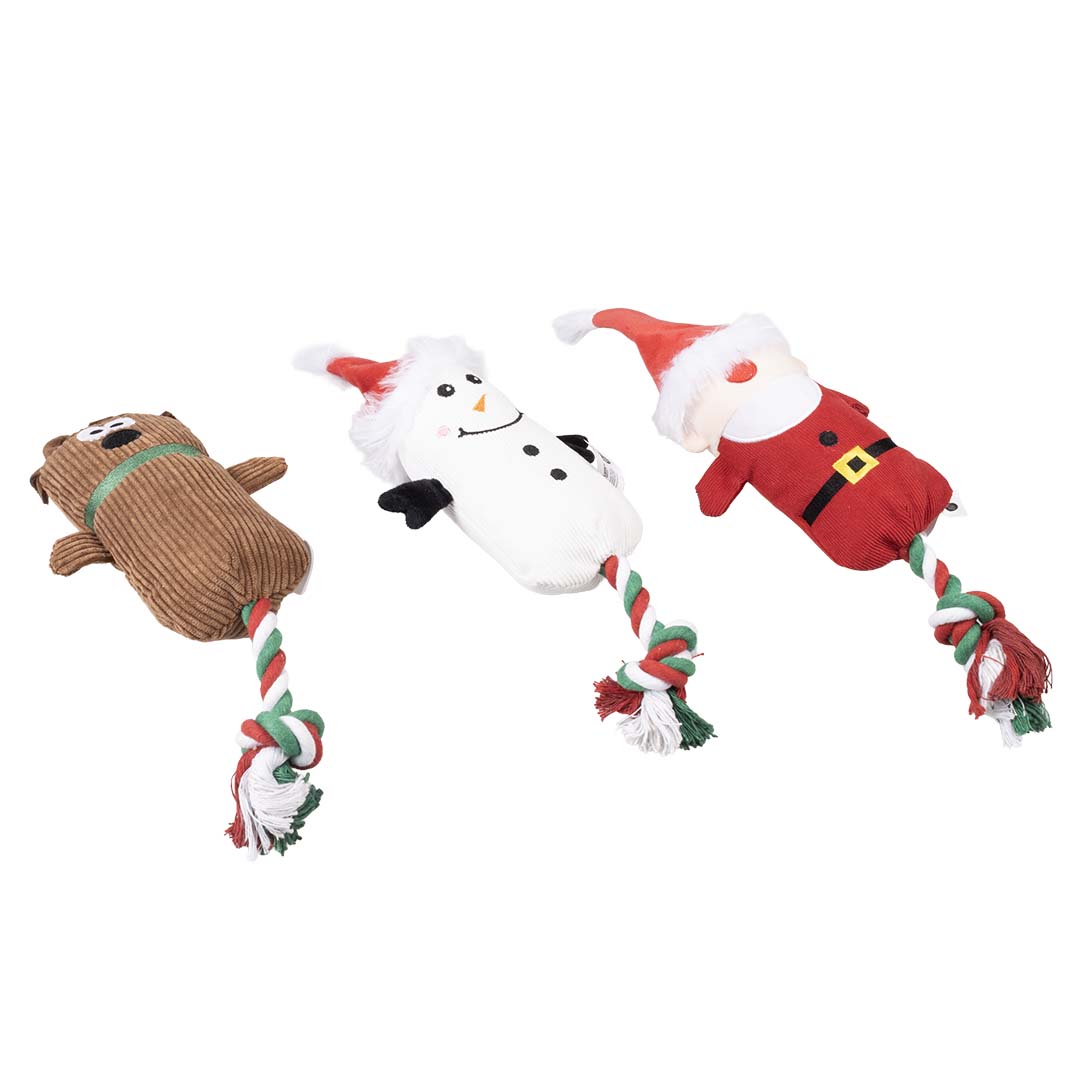 Xmas pluche kerstvrienden met touw Gemengde kleuren - Product shot