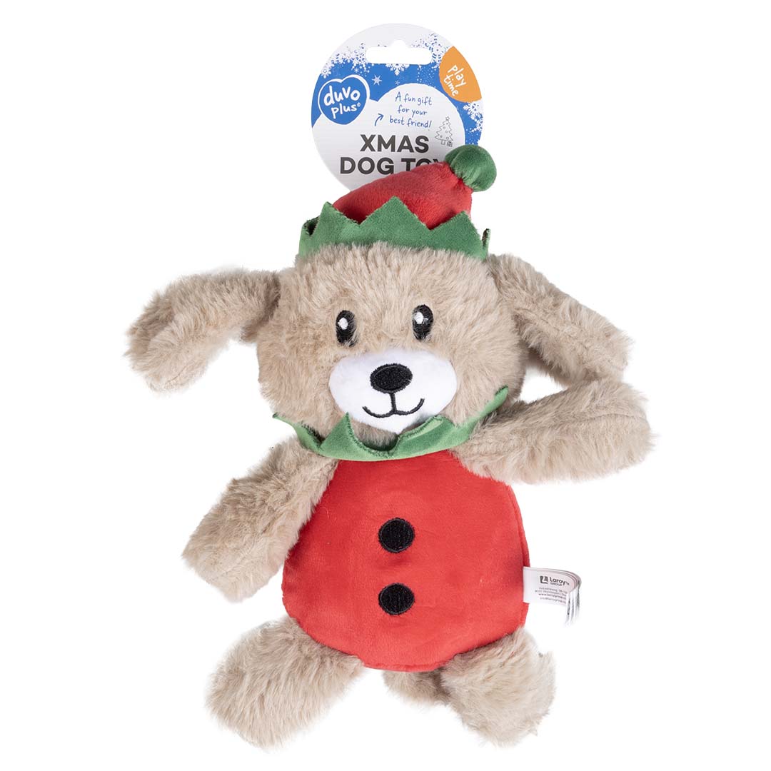 Xmas peluche perro elfo Multicolor - Facing
