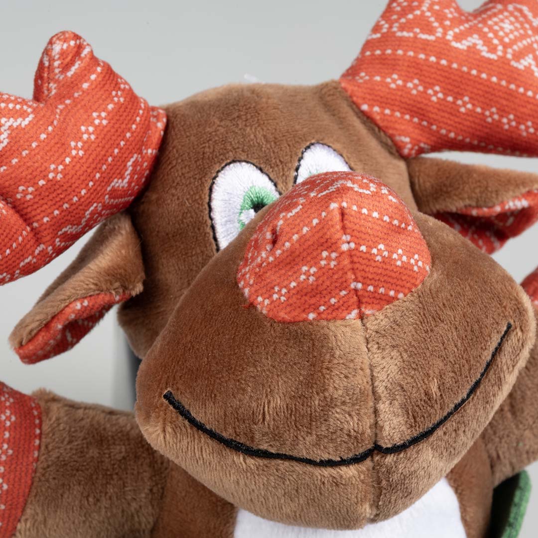Xmas pluche rudolf in zak Meerkleurig - Detail 2
