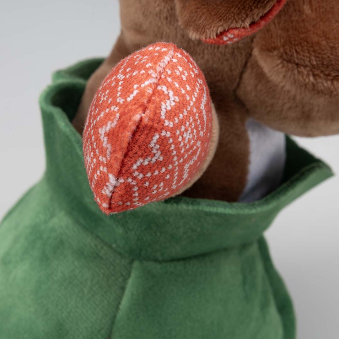Xmas pluche rudolf in zak Meerkleurig - Detail 3