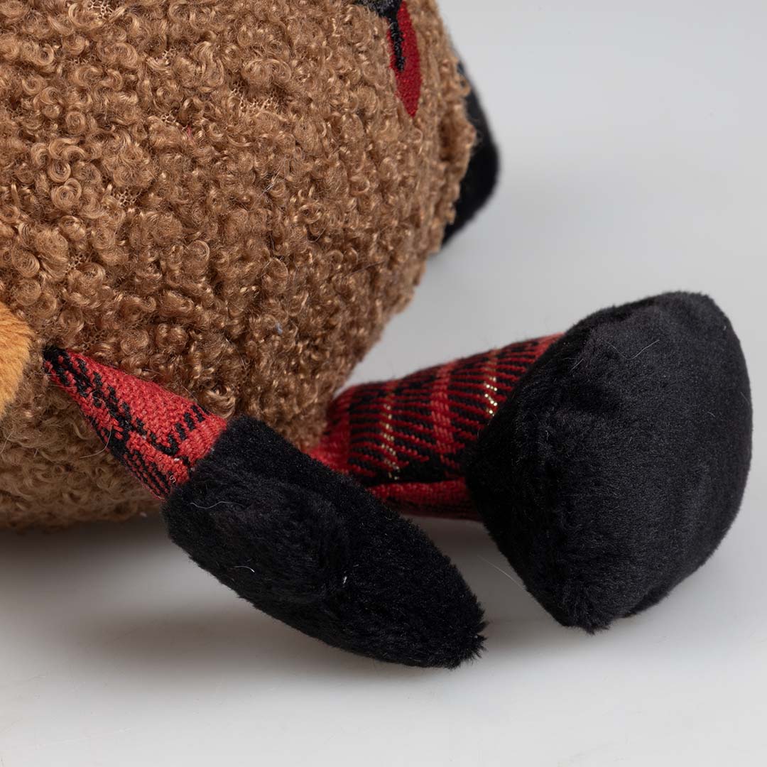 Xmas pluche rendier bal Bruin - Detail 3