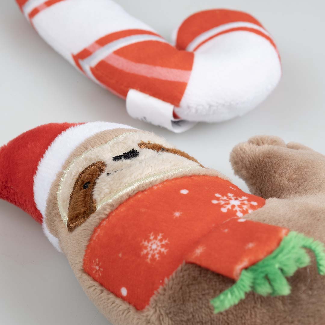 Xmas Crackle Faultier & Zuckerstange Mehrfarbig - Detail 2
