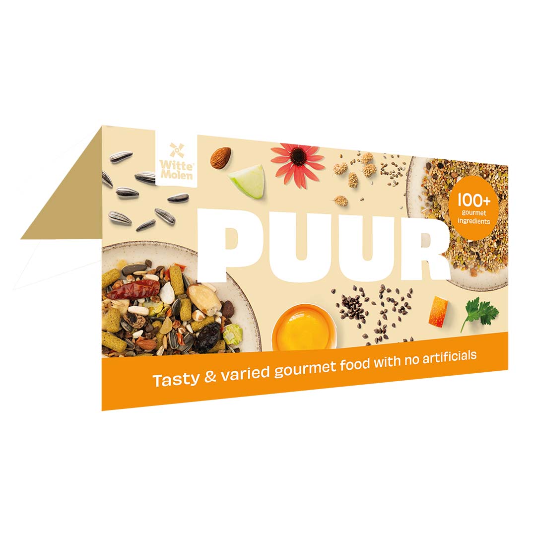 Shelftalker PUUR vogel ENG/DEU - Product shot