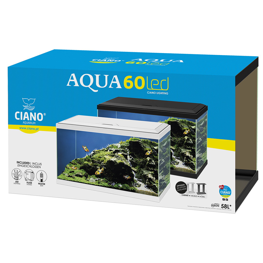 Aquarium aqua 60 led bio black - Product shot