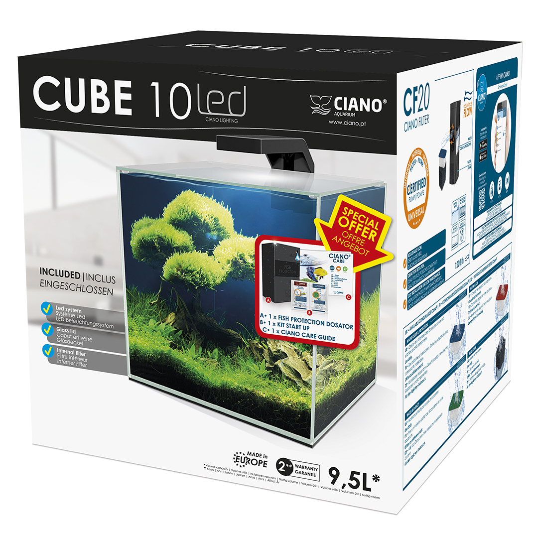 Aquarium cube 10 led - Verpakkingsbeeld