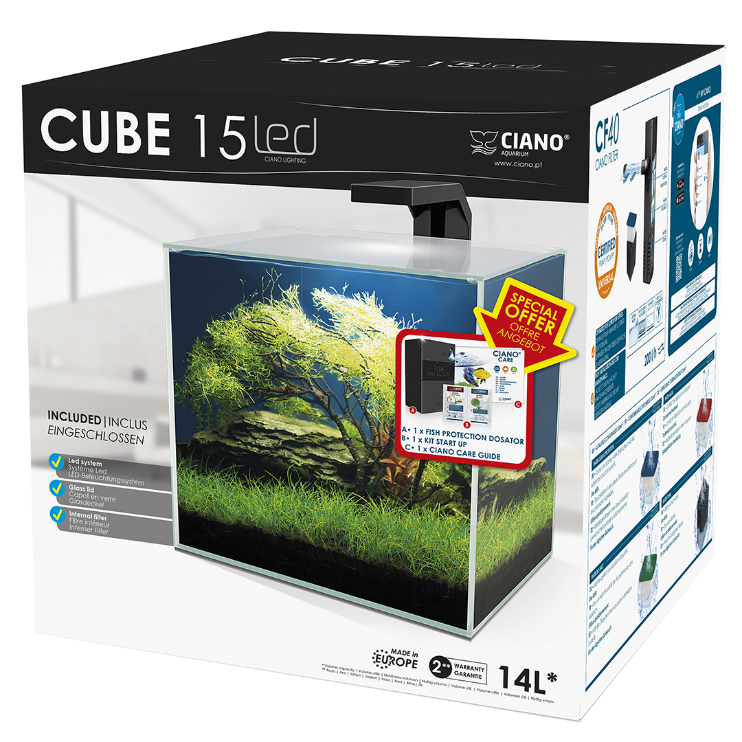 Aquarium cube 15 led - Verpakkingsbeeld