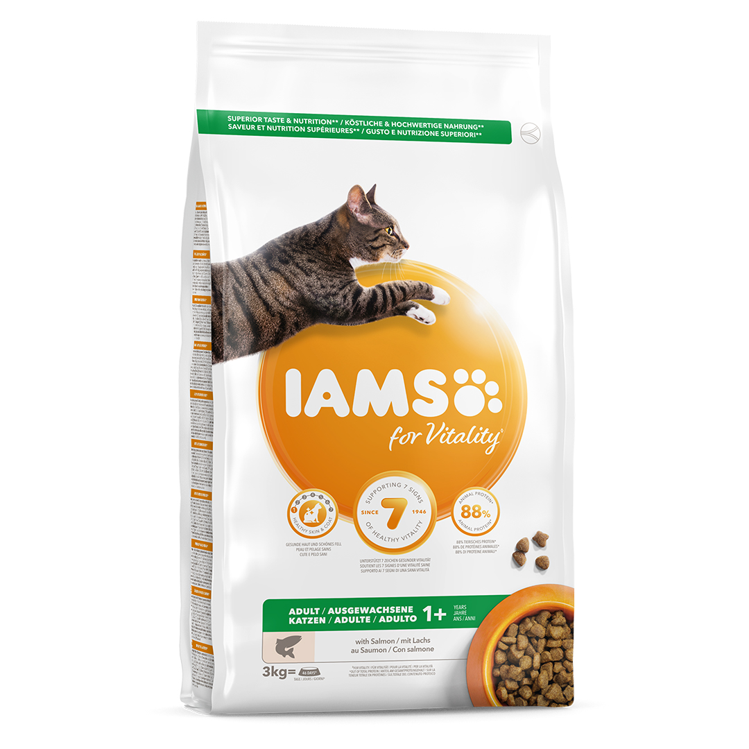 Iams for vitality adult cat salmon - <Product shot>